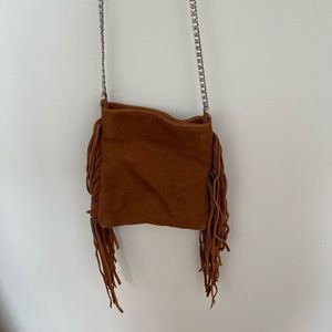 Urban outfitters suede fringe purse